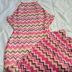 Ultra Flirt Soft Pink and Cream Top